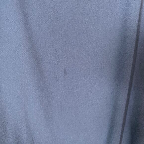 Loft Women Blouse Purple Gray Cold Shoulder Crew Neck Tie Bell Sleeve Large - Picture 13 of 14